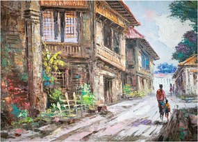 Obraz Filipínske dediny, Ázia (70x50 cm)