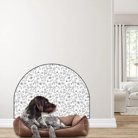 120x96cm Ochranná textilná nálepka na stenu - Oblúk - Zvieratá Veľkosť: 83x60cm, Motív: bez mena