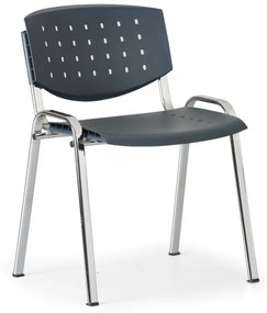 Antares Rokovacia stolička TONY, antracit - konštrukcia chrómovaná