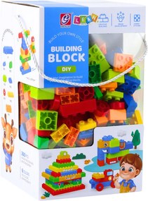 LEAN Toys Stavebnica Priestorové farebné kocky Sada 260 el.