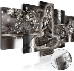 Artgeist Obraz na akrylátovom skle - Silver Serenity [Glass] Veľkosť: 100x50