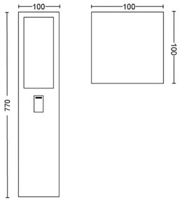 Philips 17432/30/P7 - LED RGB Vonkajšia lampa Hue IMPRESS 2xLED/8W/230V IP44