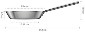 Nerezová panvica Norden Steel 24cm
