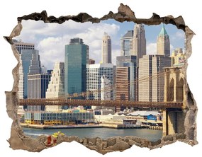 Fototapeta díra na zeď 3D Manhattan new york city nd-k-136544360
