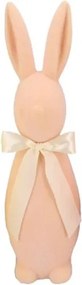 Broskvový veliký zajíc s mašlí Bunny Easter Flock XL - 20*20*70 cm