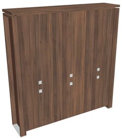 Vysoká skriňa Verno+ S 200 x 46 x 210 cm, orech / hnedá