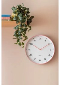 Dizajnové nástenné hodiny Karlsson 6011PI ružové,priemer 40 cm
