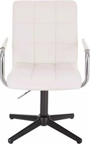 LuxuryForm DESIGN Stolička VERONA na čiernom kríži - biela