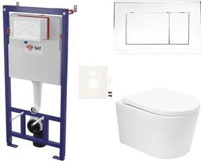 Závesný wc set SAT BREVIS do ľahkých stien / predstenová vírové splachování SIKOSSBRTOR21K
