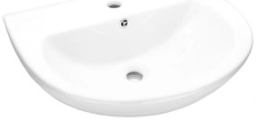 Mereo Mereo, závesné keramické umývadlo 56x44x19 cm, biela lesklá, MER-VSD56U