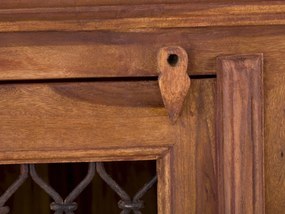 furniture-nabytek.cz - Masívny príborník Merlin II, lakovaný, hnedý – 180×45×90 cm