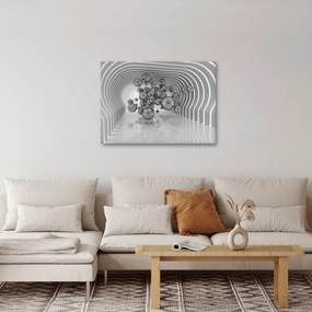 Obraz - Čiernobiele bubliny (70x50 cm)