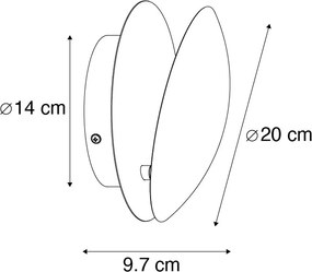 Inteligentná nástenná lampa medená vrátane WiFi G9 - Sunrise