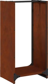 vidaXL Regál na krbové drevo oceľ odolná voči poveternostným vplyvom