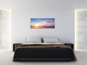 Obraz - Západ slnka nad mrakmi (120x50 cm)