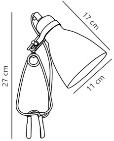 Nordlux - Stolná lampa s klipom CYCLONE 1xE14/15W/230V čierna