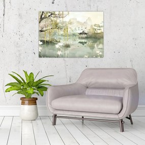 Obraz - Čínske jazero (70x50 cm)