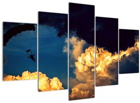 Obraz parašutistu v oblakoch (150x105 cm)