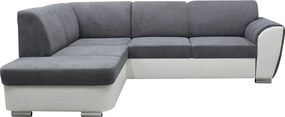 XXXLutz ROHOVÁ SEDAČKA, textil, sivá, biela MID.YOU - Sedačky - 001574004006