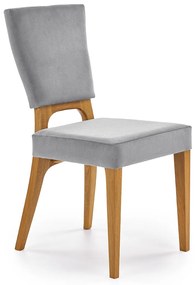 Jedálenská stolička Wenanty - dub medový / sivá