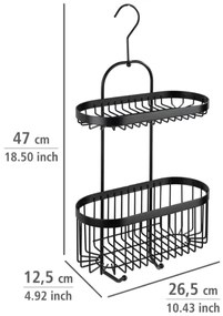 WENKO 23880100 – polica CLASSIC PL. SCHWARZ 26,5 x 47 cm, čierna