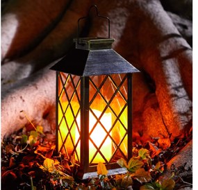BERGE LED solárny záhradný lampáš hnedá 2V 35MA