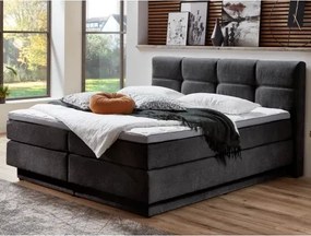Posteľ boxspring Portage 160x200 cm, antracitová látka%