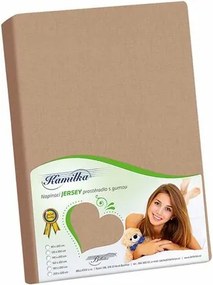 Bellatex Jersey prestieradlo Kamilka kávová, 90 x 200 cm