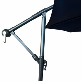 Záhradný slnečník ASTER s bočnou nohou 300 cm tmavomodrý