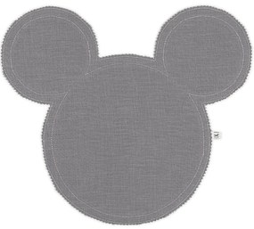 Ľanové prestieranie myš tmavosivá so striebrom 39x35cm