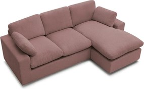 Ružová menčestrová rohová pohovka Belair – Bobochic Paris