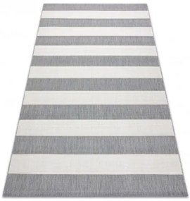 Koberec Floorlux sizal flat 48644/637- Pásy sivo biely