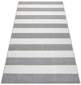 Koberec Floorlux sizal flat 48644/637- Pásy sivo biely