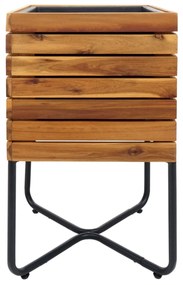 Kvetináč HWC-L25, 60x33x33cm, akáciové drevo - hnedá