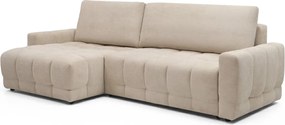Rohová sedačka Sorenio s funkciou spania ľavá - béžová pletenina Murano 833