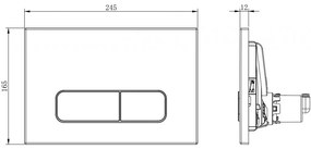 Mexen Fenix Air 02, pneumatické dvojité tlačidlo na splachovanie, čierna matná, 6A0203