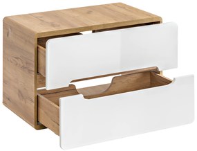 Kúpeľňová závesná skrinka pod umývadlo na dosku BÁRA 80 cm