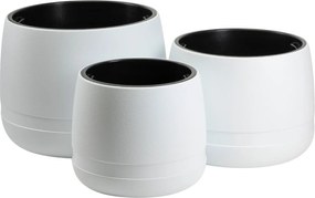 PLASTOVÝ KVETINÁČ LUNA VASE 35X30 CM BIELA