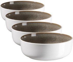 Mäser Sada hlbokých tanierov Lunaria Brown 18 cm,4 ks