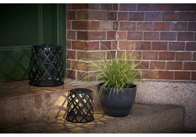 Čierny LED lampáš Star Trading Calabria, výška 28 cm