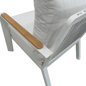 Súprava záhradného nábytku pre 5 osôb Houseland Porto biela/béžová