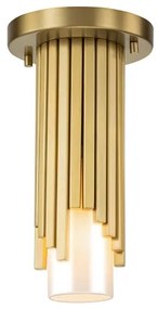 Elstead MARVELE-MP-AB-OPAL - Stropný luster na tyči MARVELE 1xE14/40W/230V zlatý