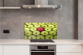 Sklenený obklad do kuchyne Zelená a červená jablká 100x50 cm