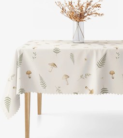 Goldea hranatý teflónový obrus - muchotrávky s papraďou 80 x 80 cm