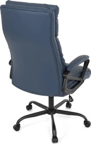 Kancelárske kreslo PEDRO — ekokoža, modrá