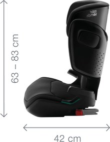 Autosedačka Kidfix M i-Size, Midnight Grey