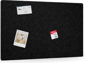 Akustická nástenka 120x80 cm, okrúhle rohy, čierna