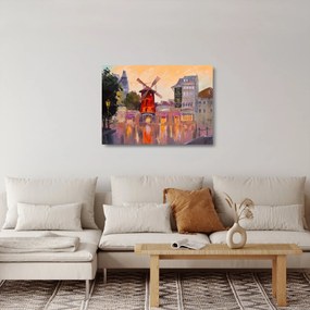 Sklenený obraz - Moulin rouge, Paríž, Francúzsko (70x50 cm)