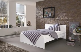Posteľ Malmö 90x200 cm, biela lesklá