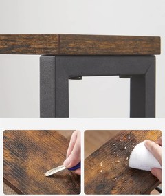 Pojazdný kuchynský vozík Vasagle Compi 77 cm čierny/hnedý